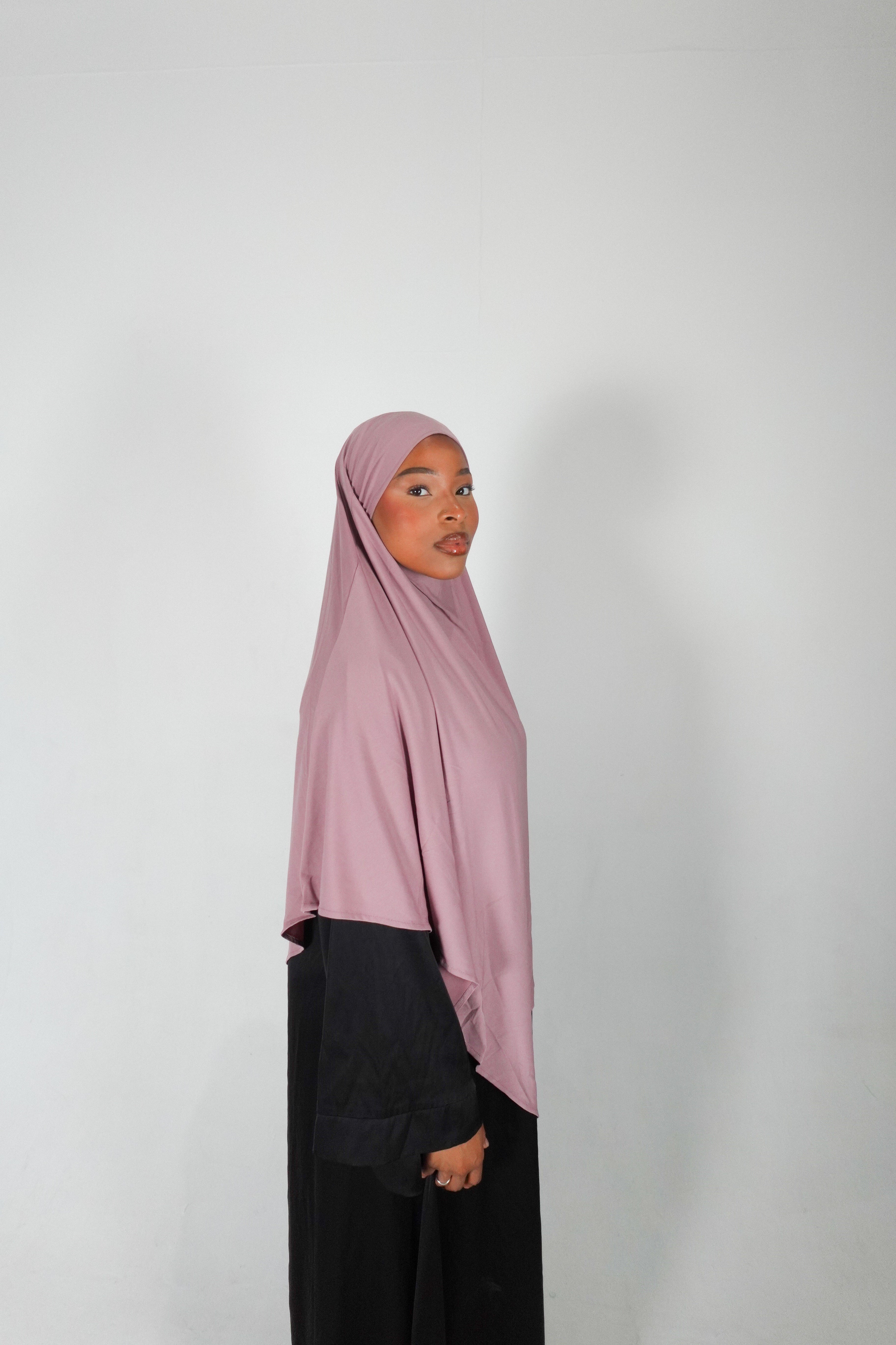 Pink Jersey Khimar