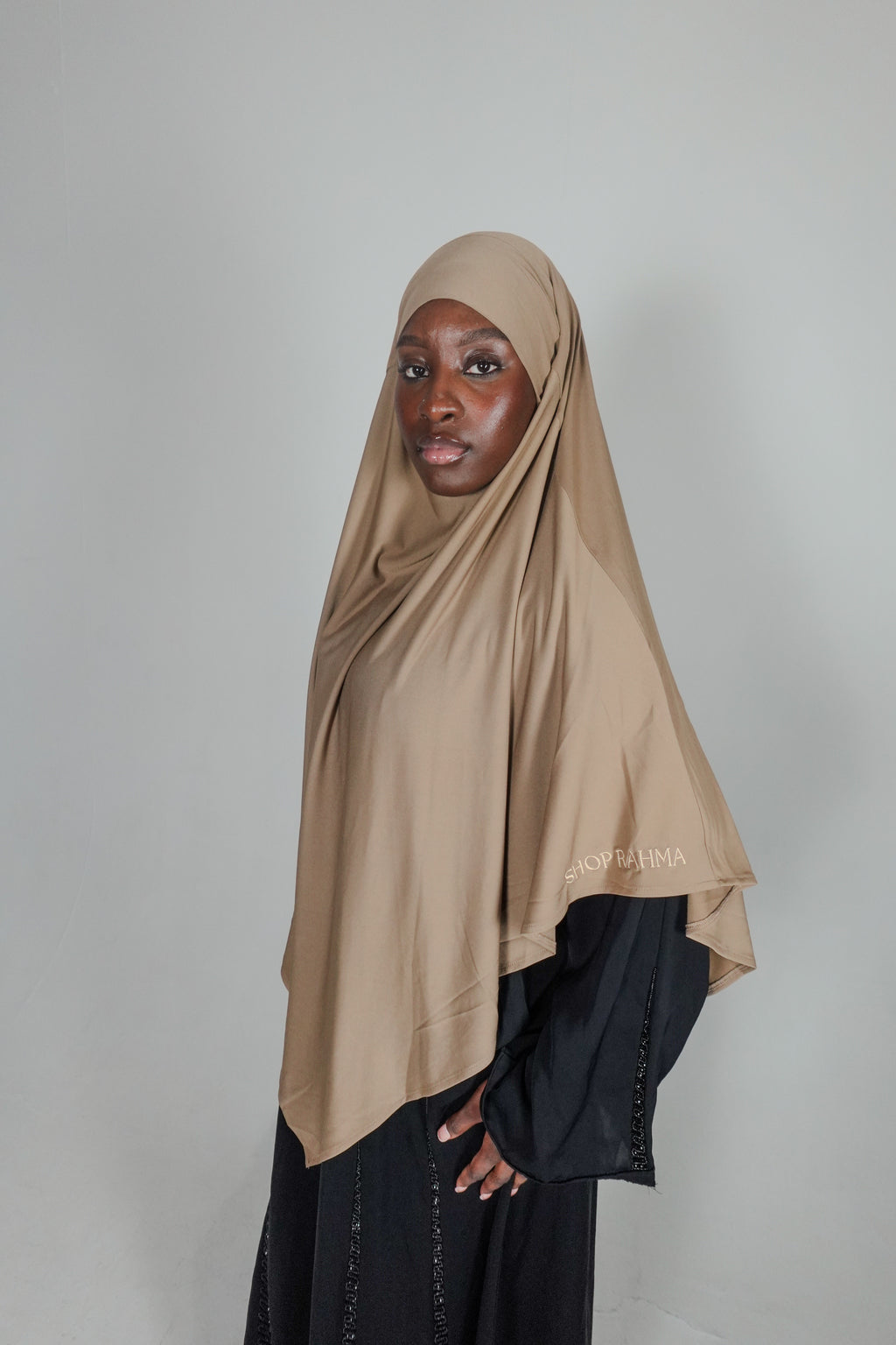 Light Brown Jersey Khimar