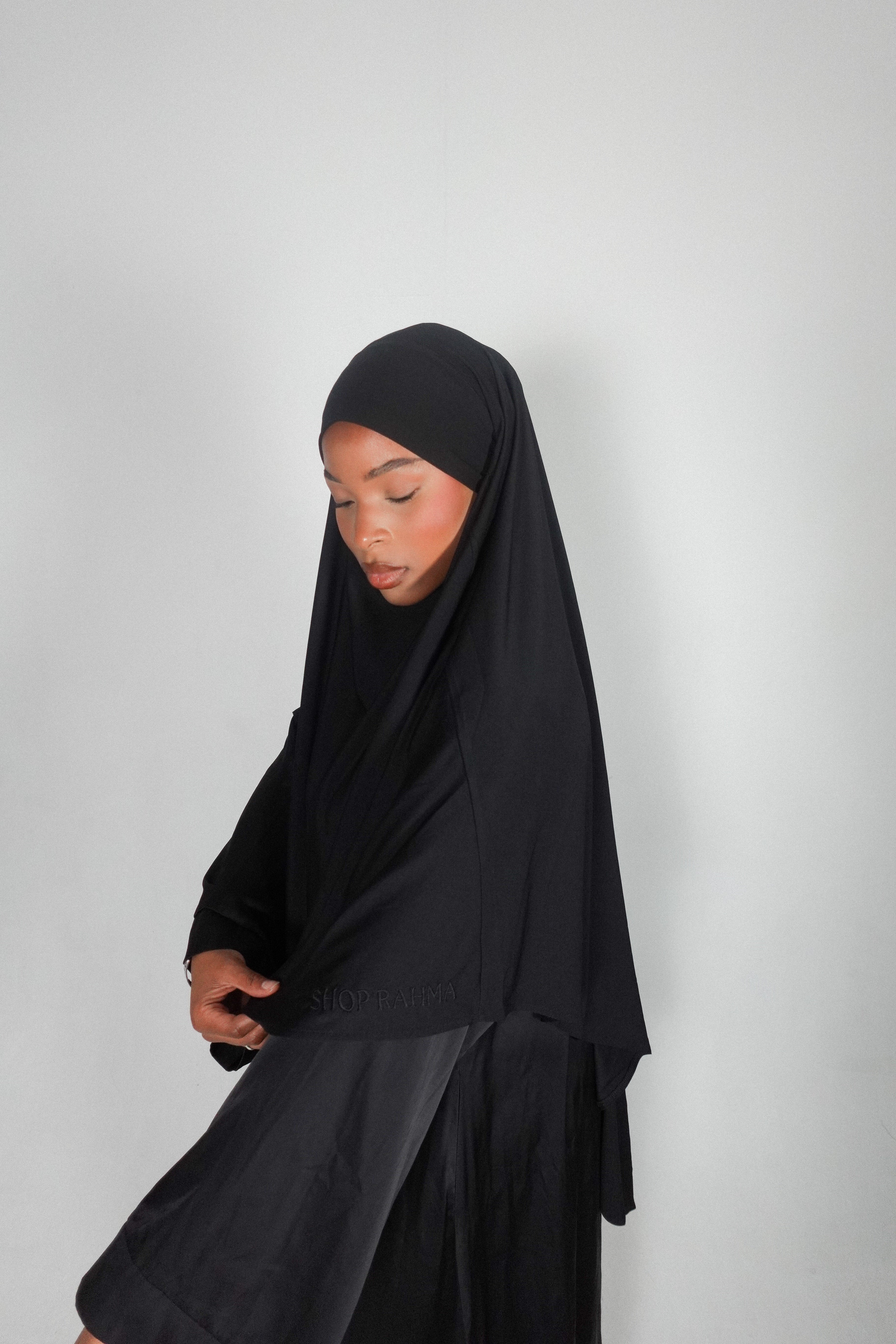 Black Jersey Khimar