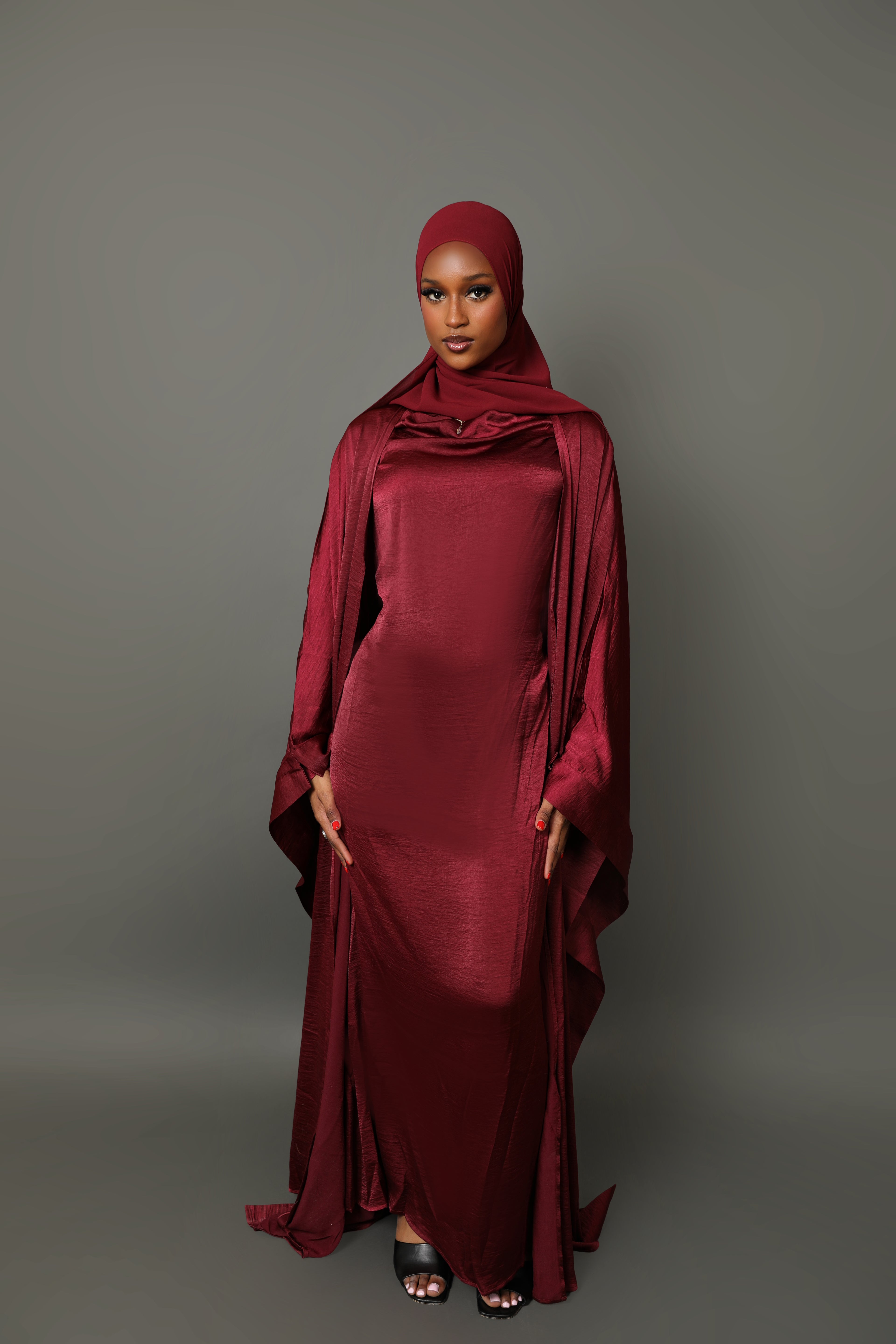 Cherry Red Abaya