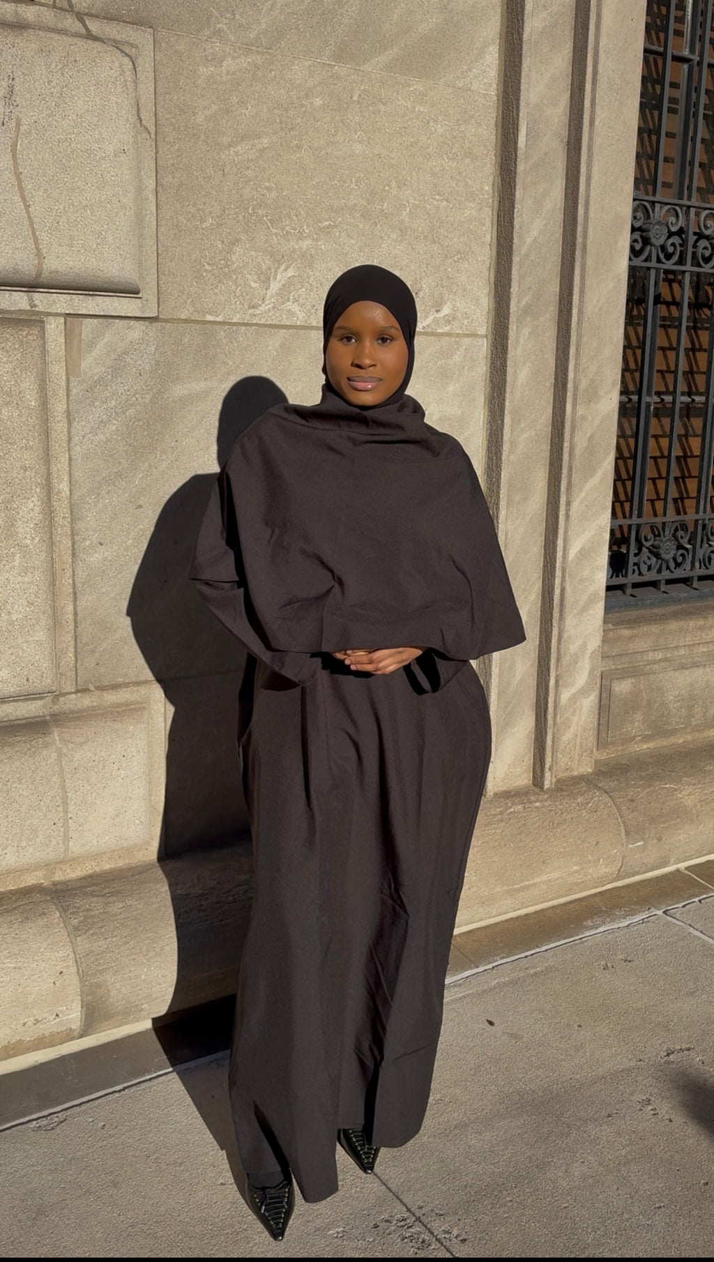 Black Drape Abaya
