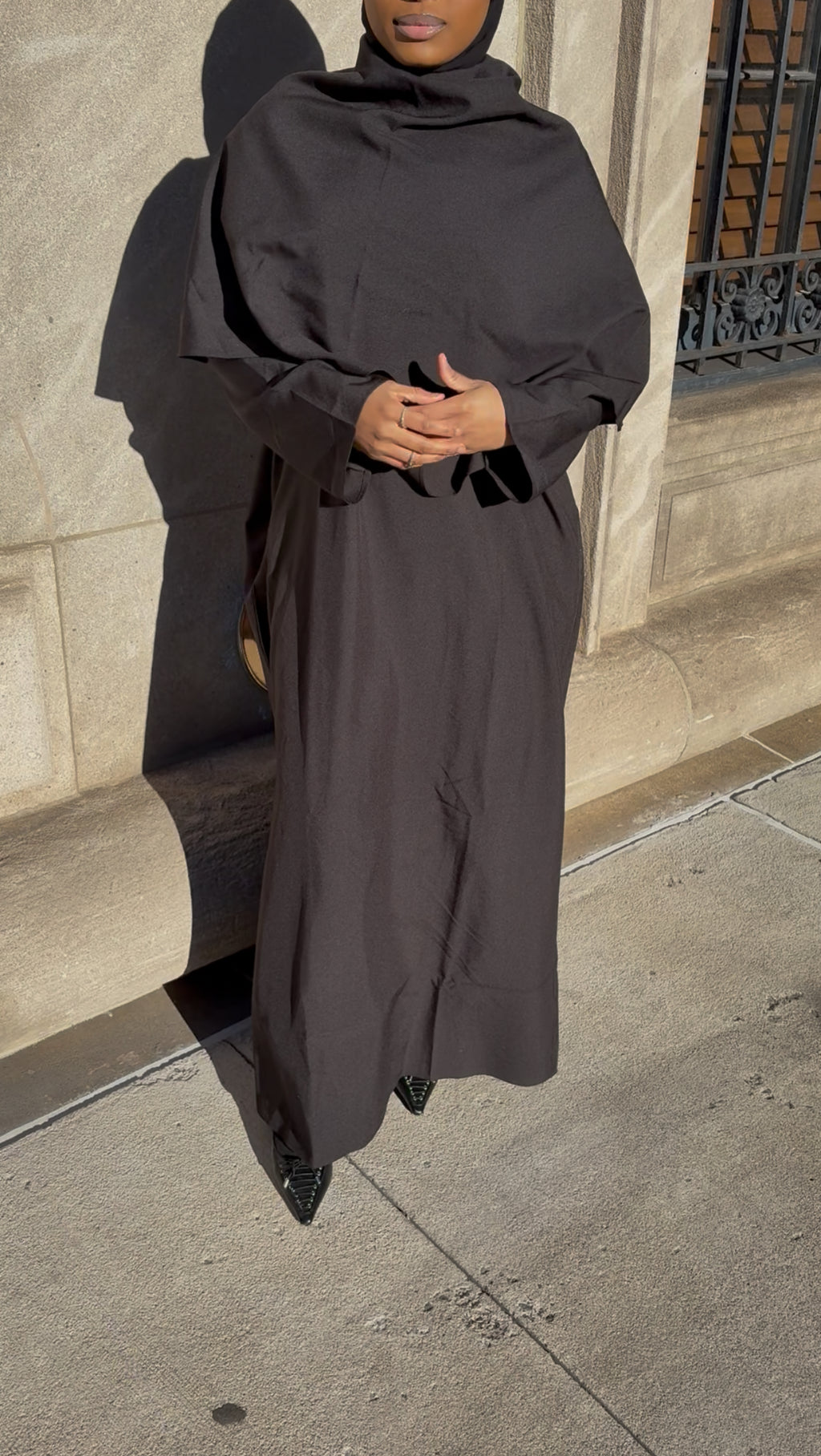 Black Drape Abaya